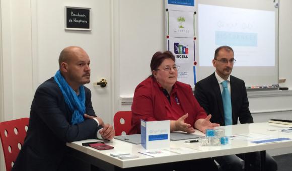 François Lesage, CEO of Bioturnkey ; Mary Pat Moyer, CSO (Chief Scientific Officer) of Bioturnkey and CEO of Incell (San Antonio Texas) and Frédéric Tonglet, Chief Financial Officer of Bioturnkey and CEO of Wisetreee (Marche). 