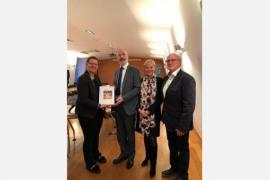 Sophie Delettre, Mayor of Spa, Jean-Joël Schittecatte, Belgian Ambassador to UNESCO and the OECD, Fabienne Reuter, General Delegate of Wallonia-Brussels in Paris, and Paul Mathy, alderman in Spa